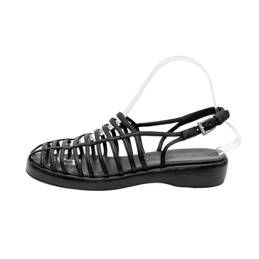 Prada Black Leather Cage Strappy Platform Sandals Women's US 7.5 EU 38 Italy - Picture 5 of 11